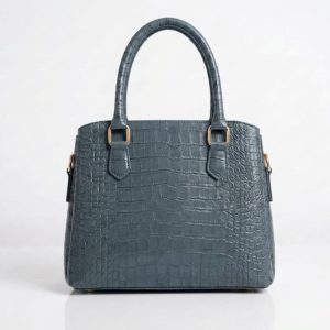 The Classic Croco Hand Bag – Slate Grey